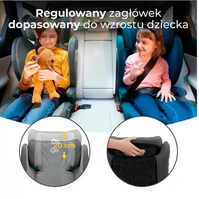 Fotelik samochodowy JUNIOR FIX 2 i-Size 100-150 cm ROCKET GREY - zabawki-dla-dziewczynki