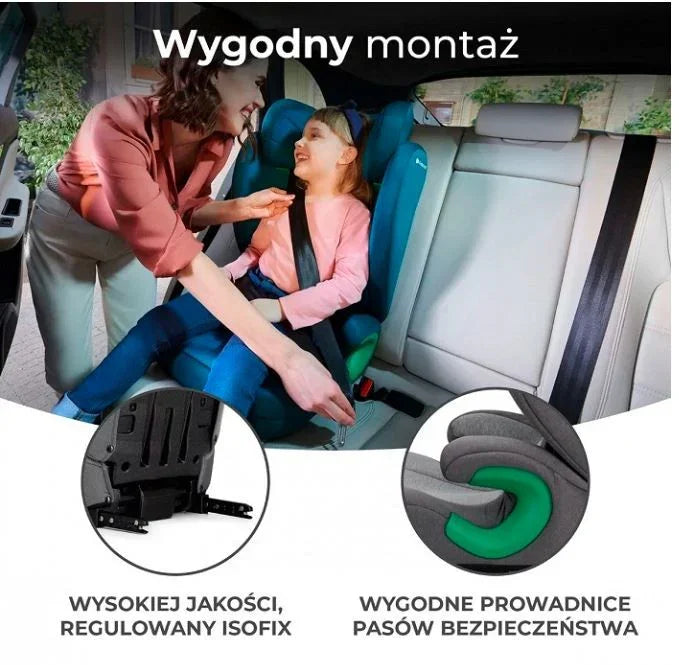 Fotelik samochodowy JUNIOR FIX 2 i-Size 100-150 cm ROCKET GREY - zabawki-dla-dziewczynki