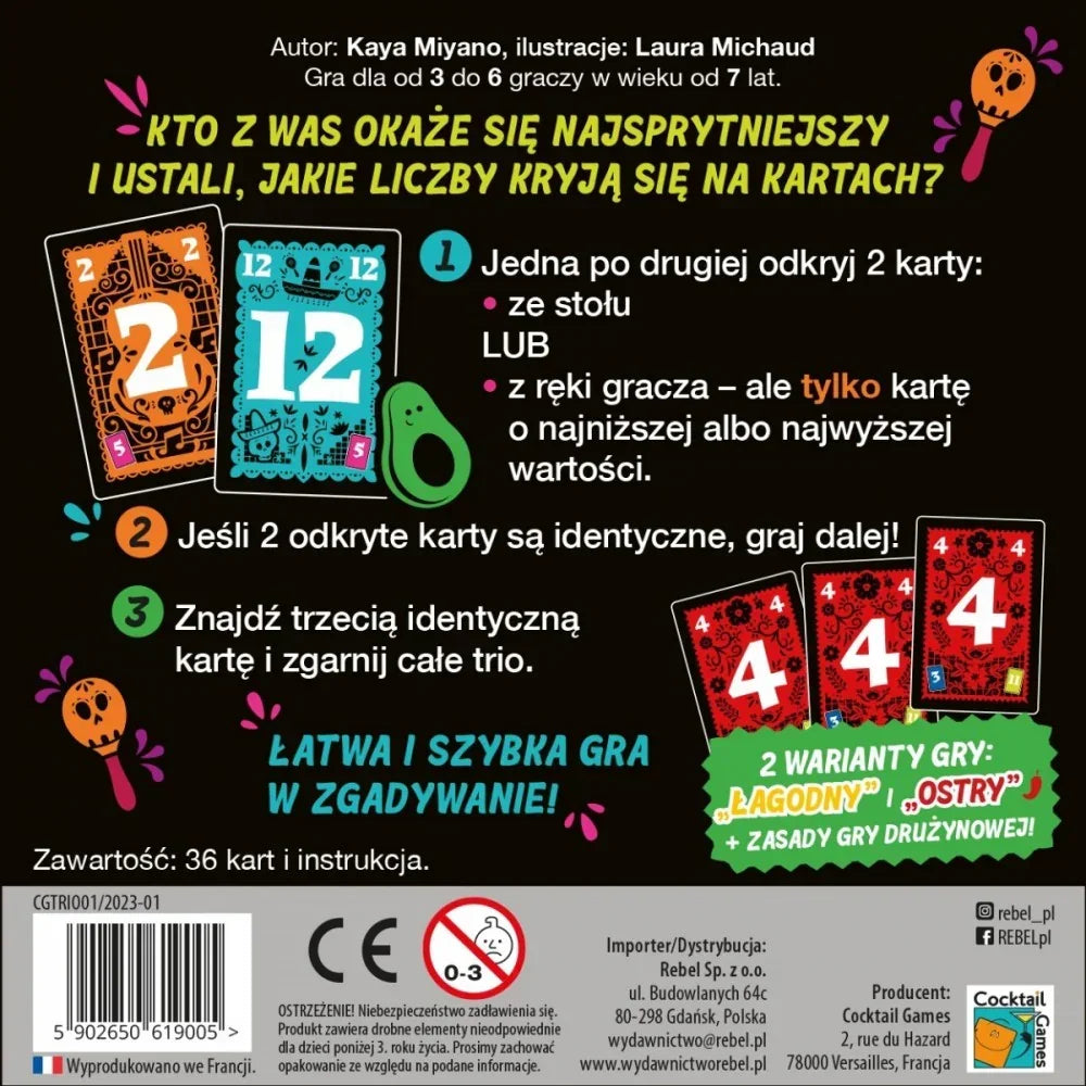 Trio Rebel gra karciana szybka i dynamiczna - zabawki-dla-dziewczynki