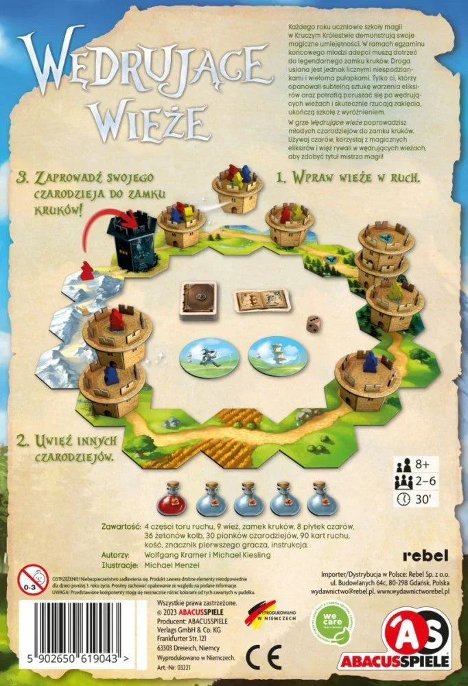 gra planszowa Wędrujące Wieże Rebel - zabawki-dla-dziewczynki