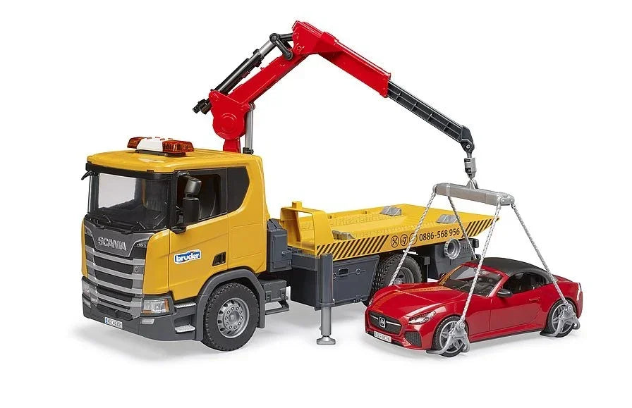 Pojazdy Scania Super 560R Laweta pomocy drogowej i Roadster - zabawki-dla-dziewczynki