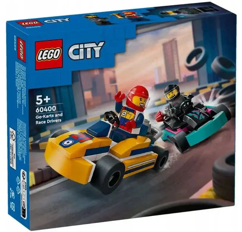 LEGO City 60400 gokarty i kierowcy zestaw LEGO - zabawki-dla-dziewczynki