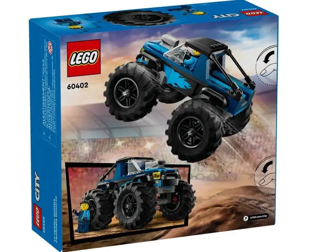 LEGO City zestaw 60402, niebieski Monster Truck z klocków - zabawki-dla-dziewczynki
