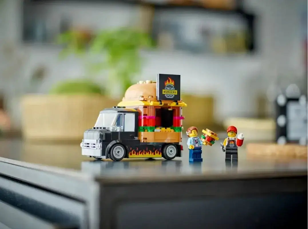 Zabawka burger truck z klocków, figurki dzieci, kreatywna zabawka - zabawki-dla-dziewczynki