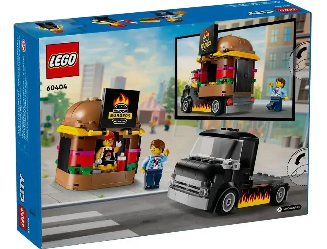 LEGO 60404 City ciężarówka z burgerami do zabawy - zabawki-dla-dziewczynki