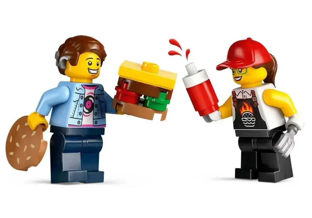 LEGO City 60404 ciężarówka z burgerami klocki - zabawki-dla-dziewczynki
