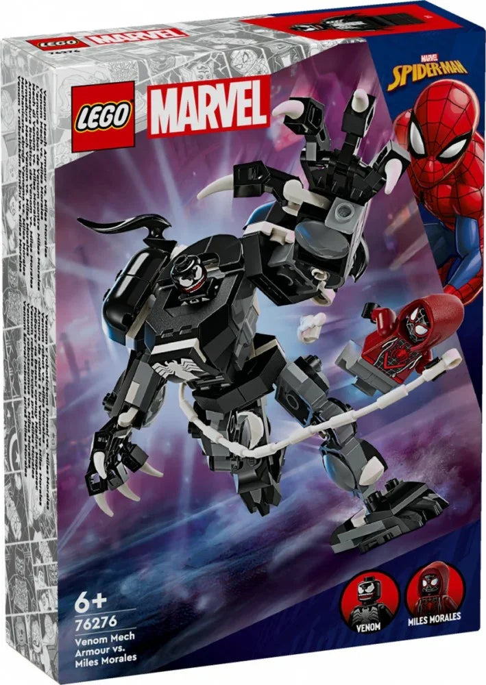 Klocki Super Heroes 76276 Mechaniczna zbroja Venoma vs. Miles Morales - zabawki-dla-dziewczynki
