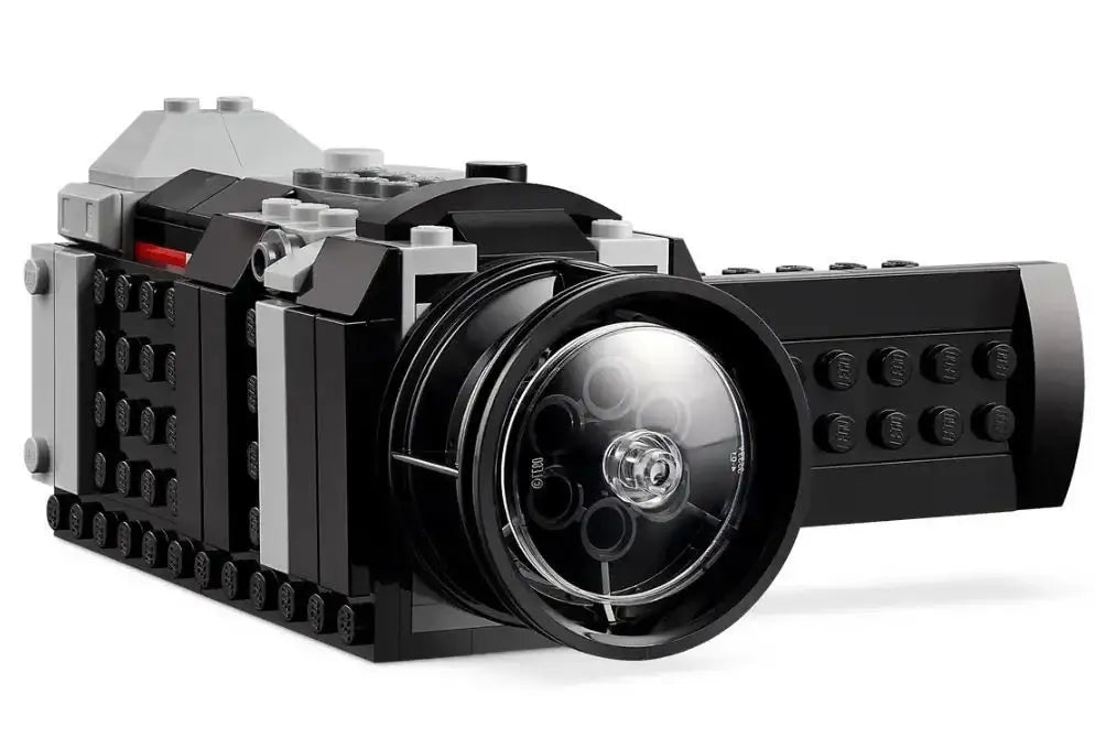 Aparat fotograficzny z klocków LEGO, czarny, kreatywna zabawka dla dzieci  - zabawki-dla-dziewczynki