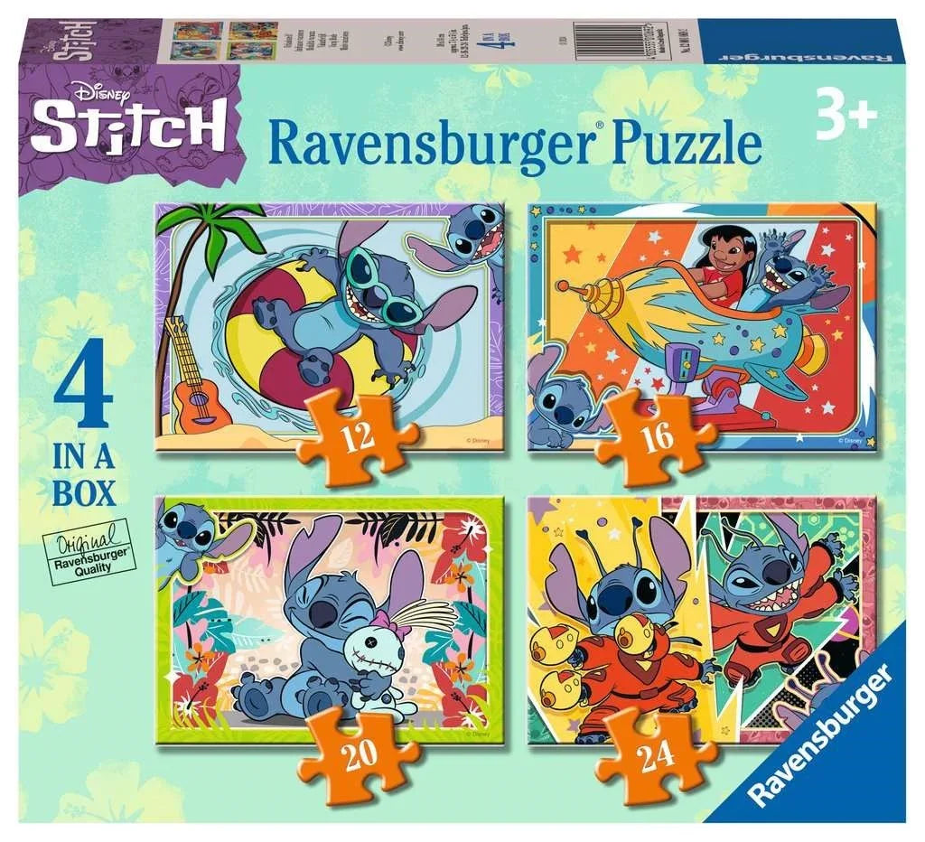 Puzzle 4w1 Disney Stitch - zabawki-dla-dziewczynki