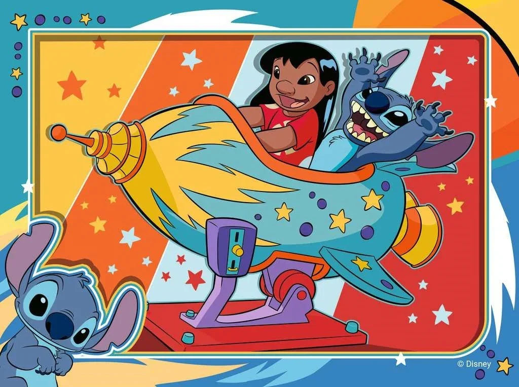 Puzzle 4w1 Disney Stitch - zabawki-dla-dziewczynki
