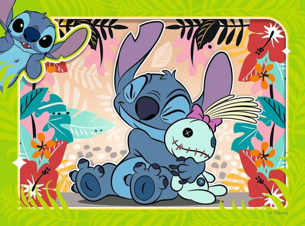 Puzzle 4w1 Disney Stitch - zabawki-dla-dziewczynki