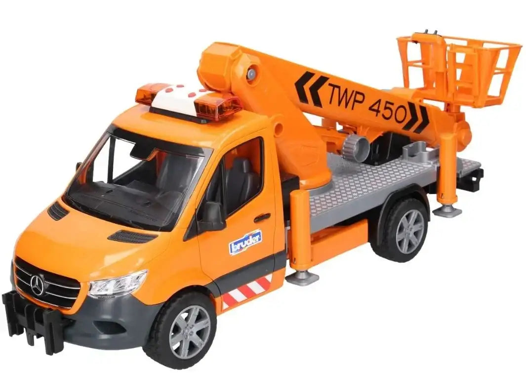 BRUDER Pojazd Mercedes Benz Sprinter z podnośnikiem koszowym - zabawki-dla-dziewczynki
