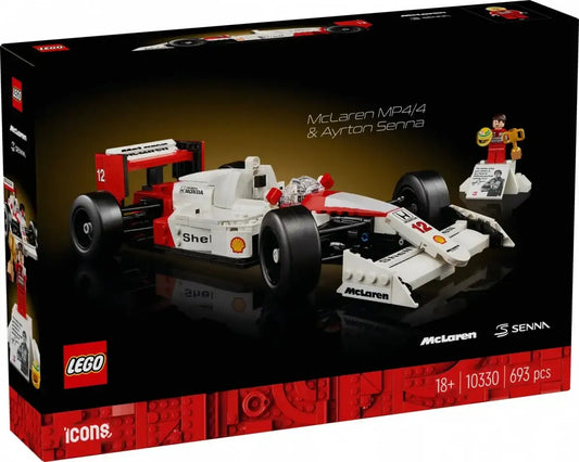 LEGO 10330 Icons McLaren MP4/4 model z Ayrton Senna - zabawki-dla-dziewczynki