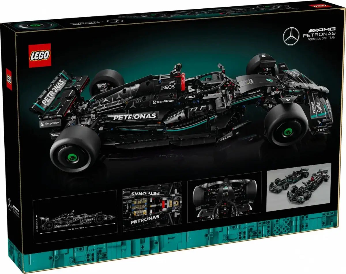Zestaw LEGO samochód wyścigowy Mercedes AMG Petronas na czarnym tle, zabawki dla dzieci - zabawki-dla-dziewczynki