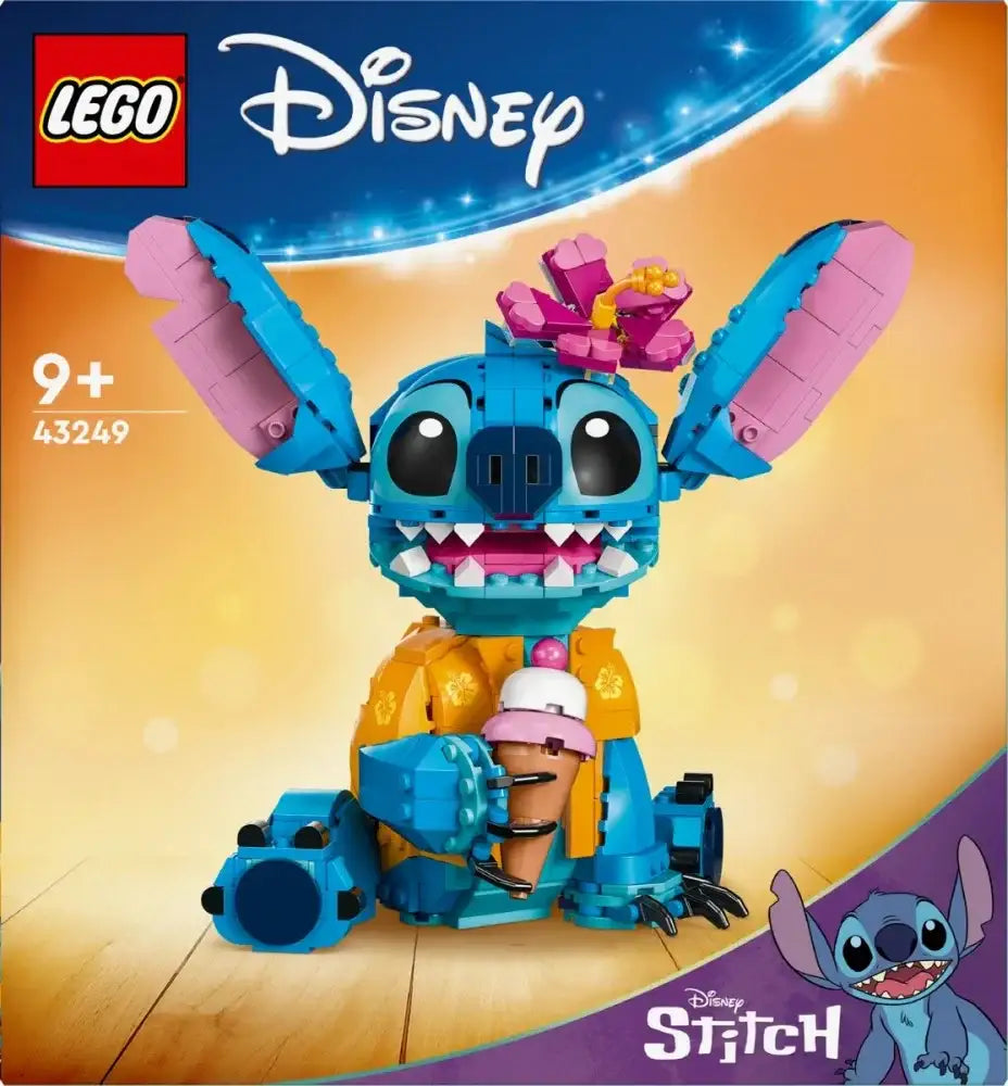 Figurka Stitch z zestawu LEGO Disney 43249 w hawajskiej koszuli - zabawki-dla-dziewczynki