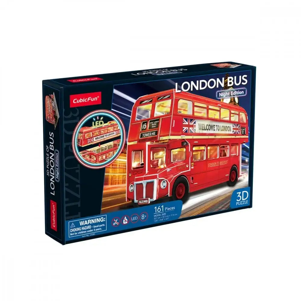 Puzzle 3D Cubic Fun Londyński autobus rozwijająca zabawka edukacyjna - zabawki-dla-dziewczynki