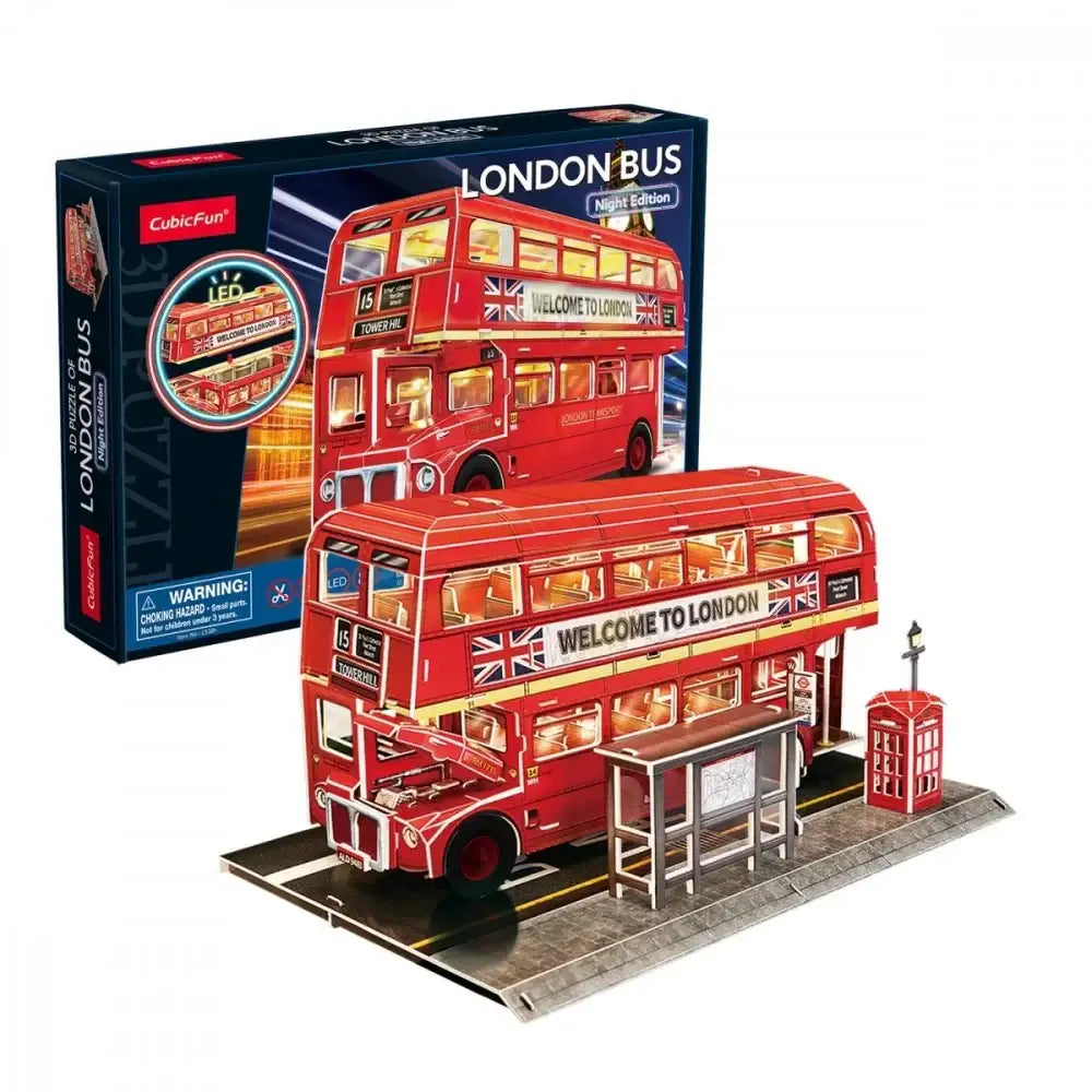 Cubic Fun Puzzle 3D Londyński autobus trójwymiarowa układanka dla dzieci - zabawki-dla-dziewczynki