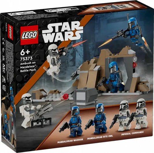 LEGO Star Wars 75373 Zasadzka na Mandalorze zestaw bitewny klocki - zabawki-dla-dziewczynki