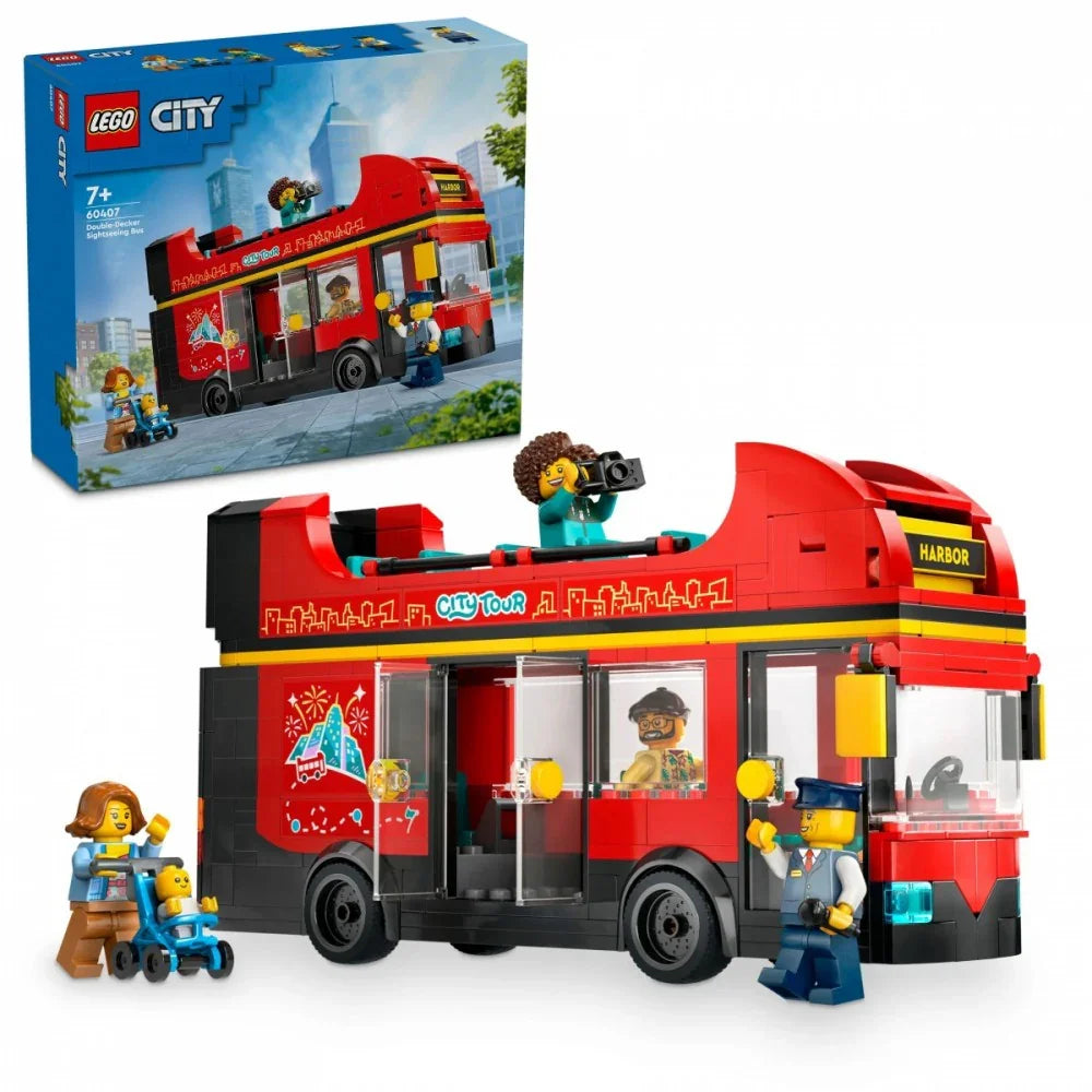 Klocki City 60407 Czerwony, piętrowy autokar - zabawki-dla-dziewczynki