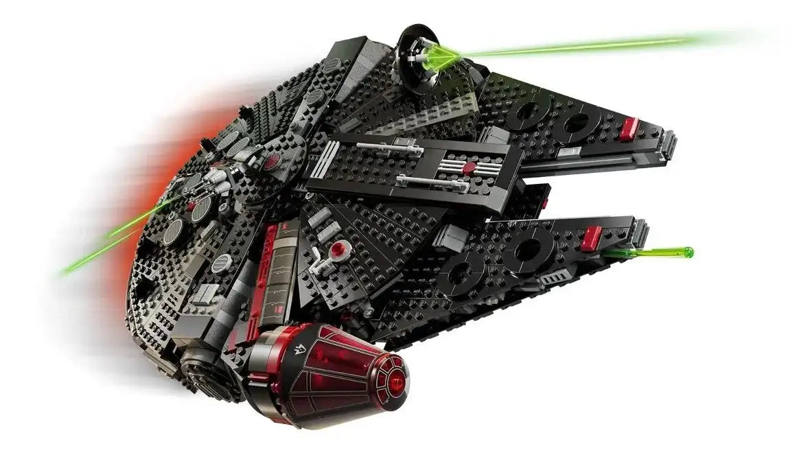 Czarny statek kosmiczny z klocków, zabawka kreatywna dla dzieci, elementy Star Wars - zabawki-dla-dziewczynki