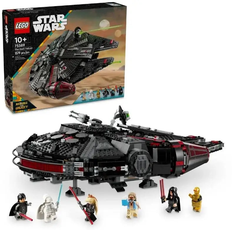 Zestaw LEGO Star Wars The Dark Falcon z figurkami i statkiem, kreatywna zabawka dla dzieci - zabawki-dla-dziewczynki