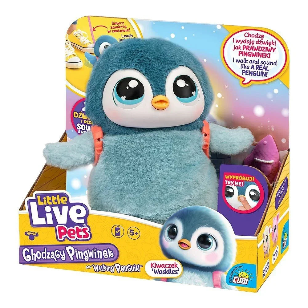 Cobi Little Live Pets Chodzący pingwinek realistyczna maskotka do zabawy- zabawki-dla-dziewczynki