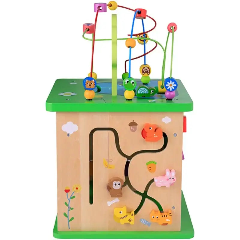 TOOKY TOY Kostka Edukacyjna Sorter Labirynt Przeplatanka Zwierzątka - zabawki-dla-dziewczynki