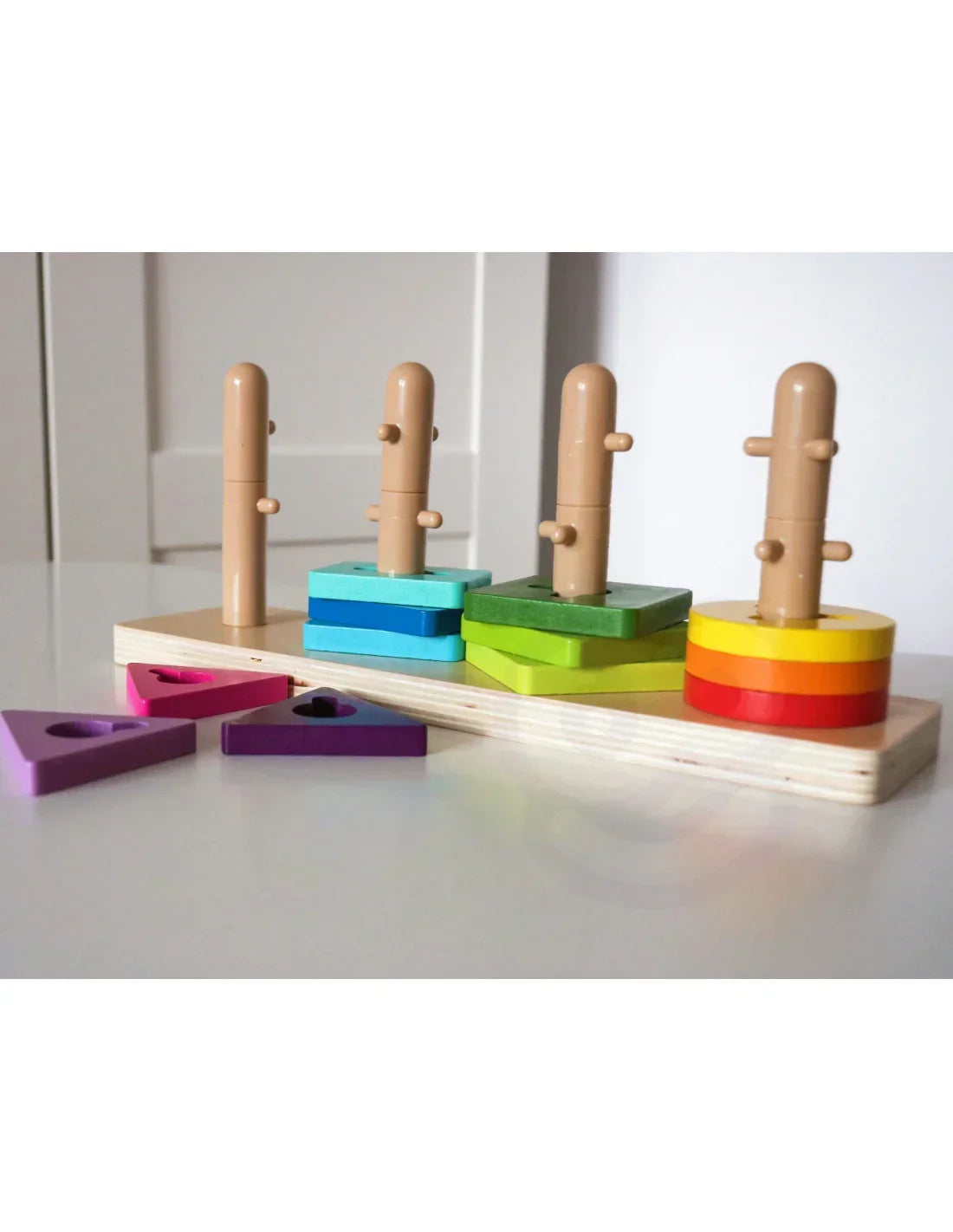 TOOKY TOY drewniany sorter kształtów dla dzieci Montessori