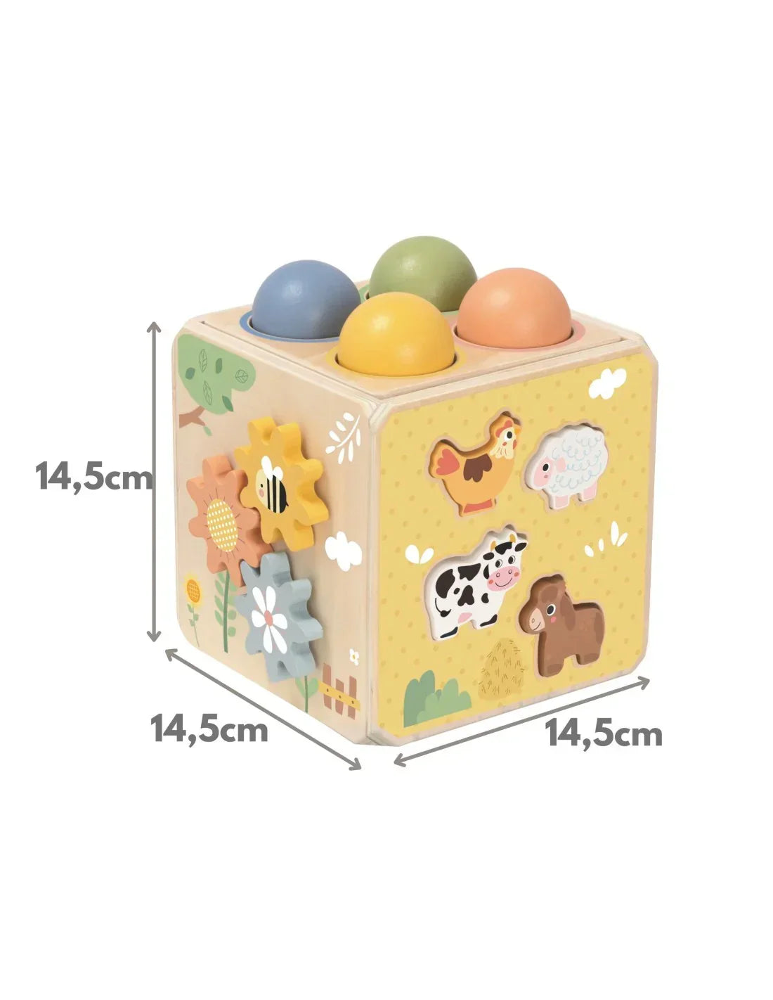 TOOKY TOY kostka sensoryczna 5w1 dla dzieci Montessori