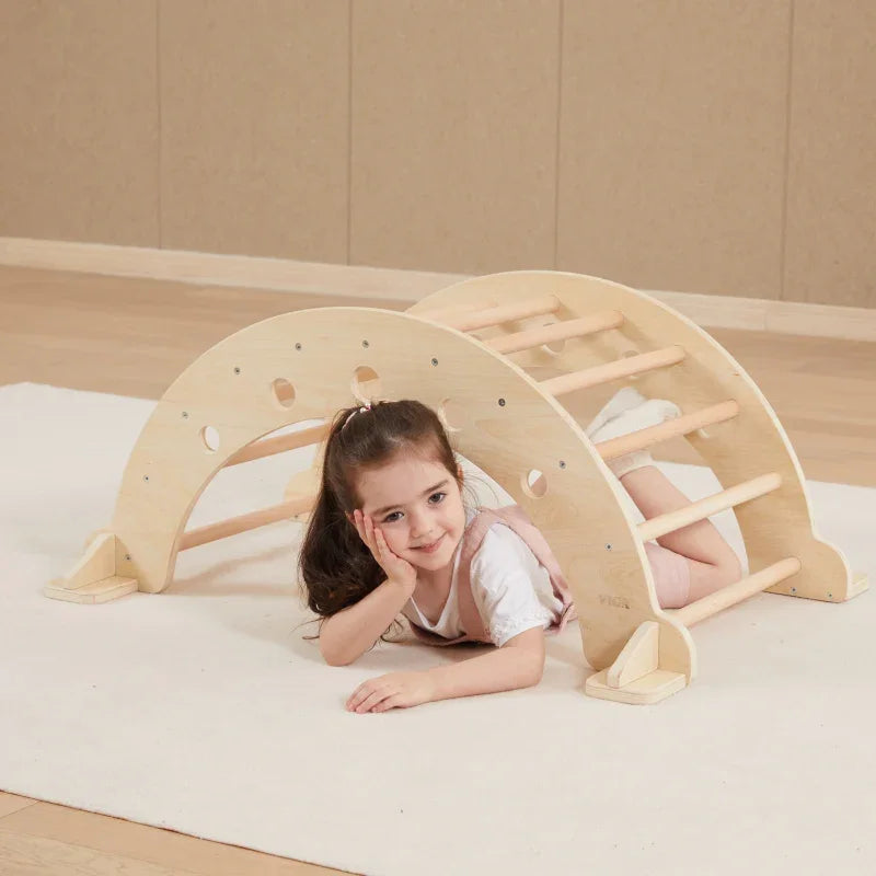 VIGA Drewniany Bujak Naturalny Montessori - zabawki-dla-dziewczynki