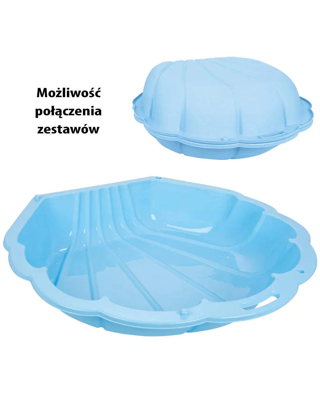 Plastikowa piaskownica WOOPIE muszelka niebieska dla dzieci