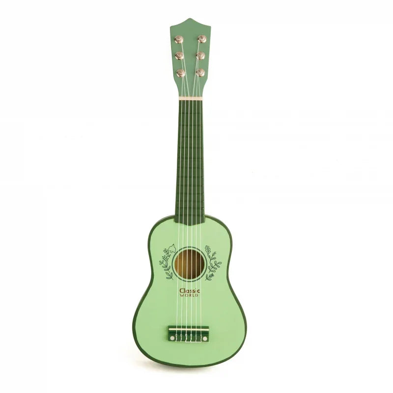 Drewniana gitara CLASSIC WORLD vintage nauka muzyki i zabawa  - zabawki-dla-dziewczynki