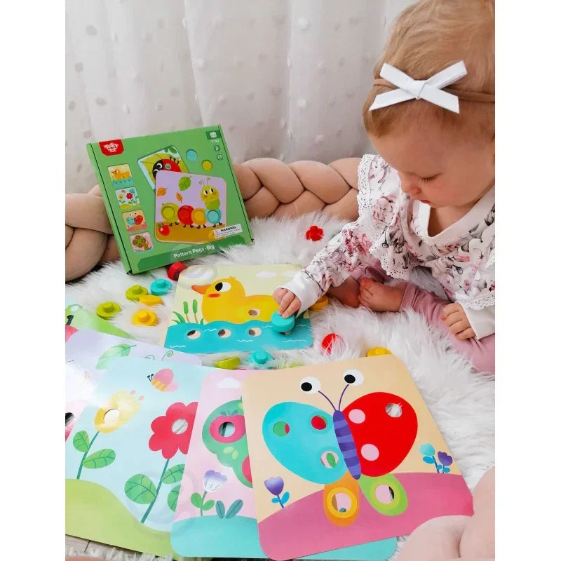 Klocki TOOKY TOY układanka dla dzieci zwierzęta dopasuj kolor kształt - zabawki-dla-dziewczynki