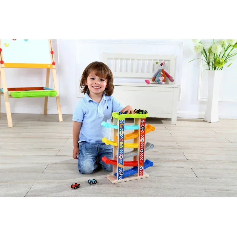 TOOKY TOY zabawka zręcznościowa tor zjeżdżalnia dla samochodów - zabawki-dla-dziewczynki