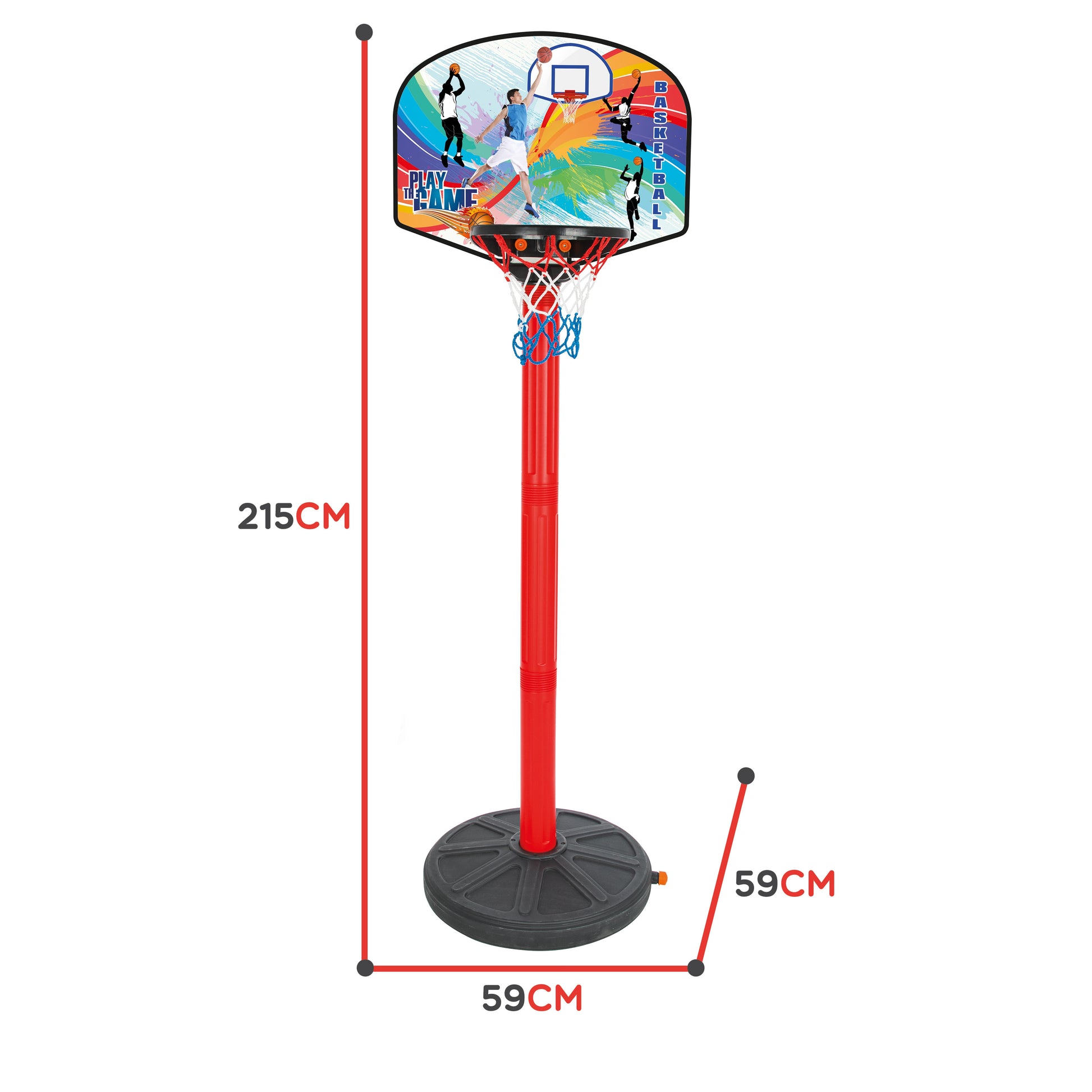 7-WOOPIE Zestaw Koszykówka 215 cm + Piłka-7