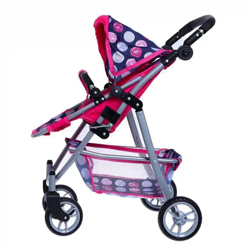 WOOPIE ROYAL Wózek dla Lalek Regulowane Siedzisko 4 Koła - zabawki-dla-dziewczynki