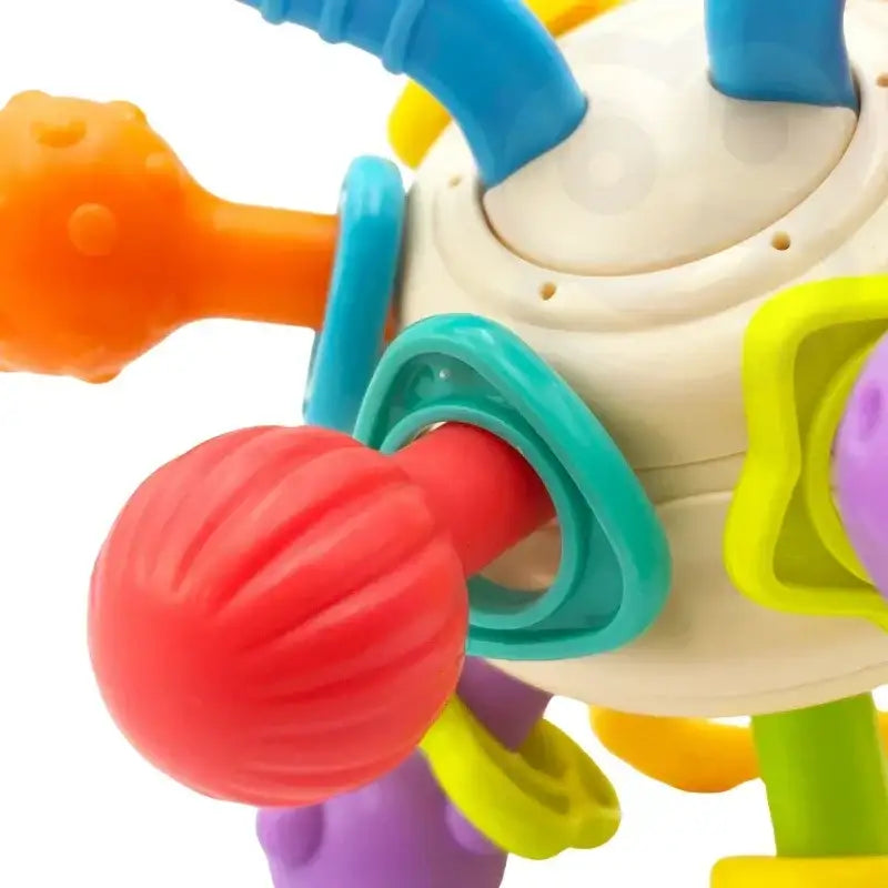 WOOPIE BABY zabawka sensoryczna 2w1 , grzechotka i gryzak dla niemowląt 0m+ - zabawki-dla-dziewczynki