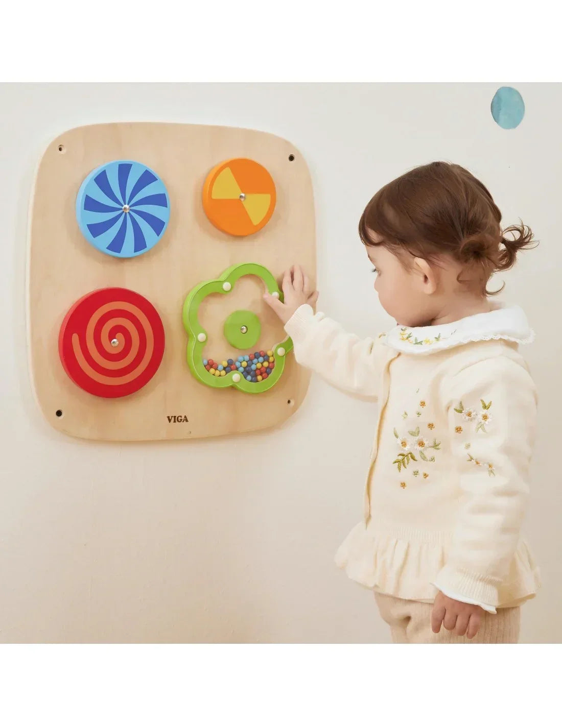 VIGA panel manipulacyjny ścienny dla dzieci Montessori  - zabawki-dla-dziewczynki