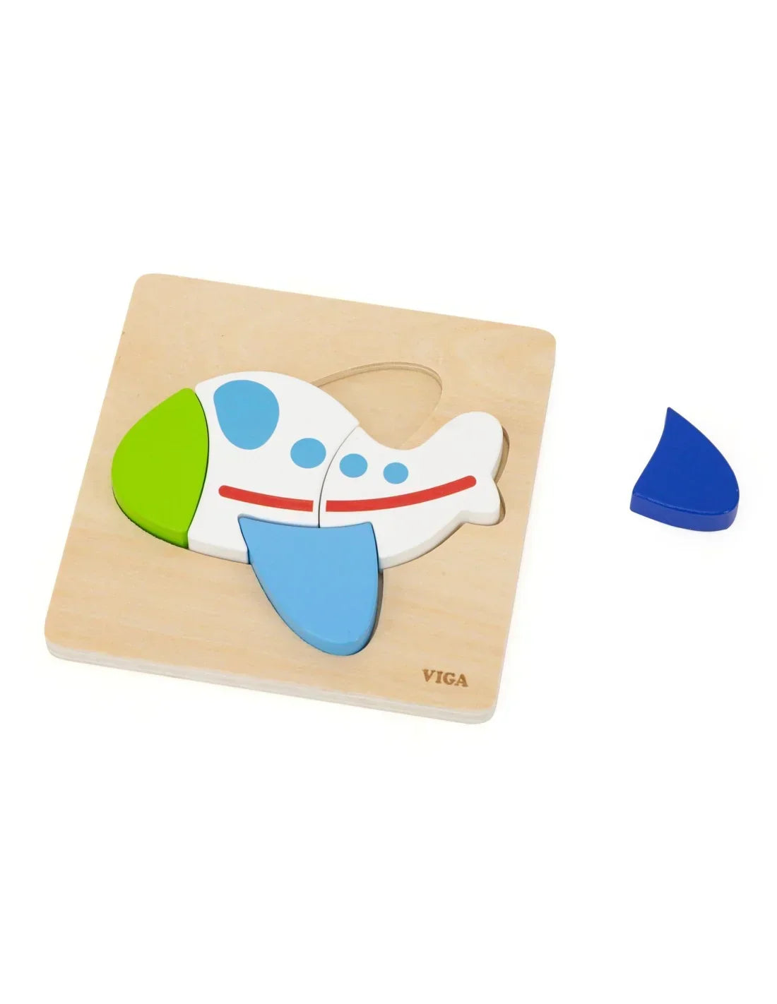 Puzzle drewniane samolot VIGA zabawka edukacyjna - zabawki-dla-dziewczynki