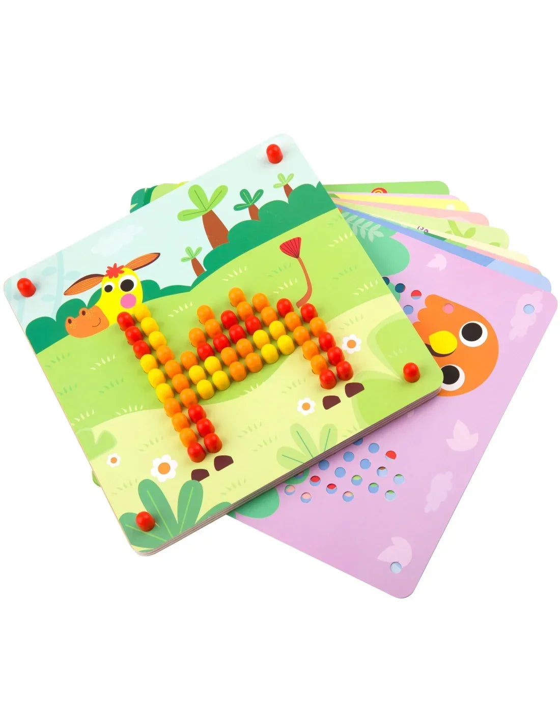 13-TOOKY TOY Układanka z Pinezkami Kołki Wpinaczka-13