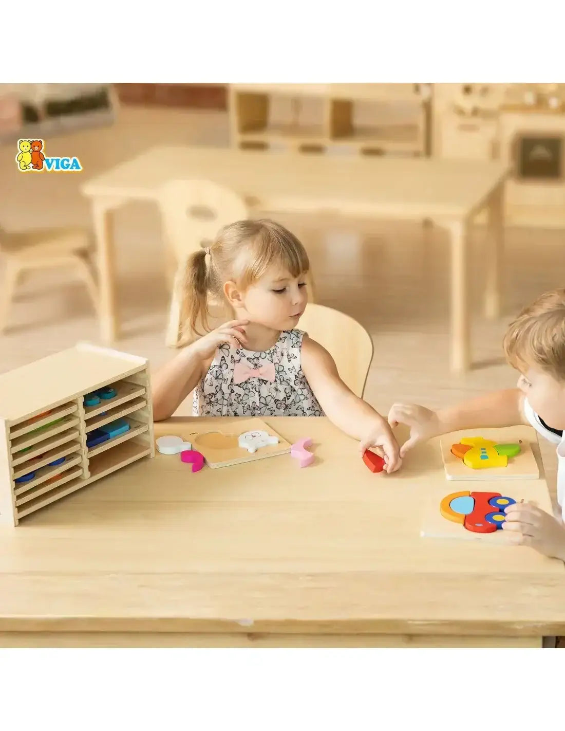 Edukacyjne puzzle drewniane VIGA dla maluchów - zabawki-dla-dziewczynki