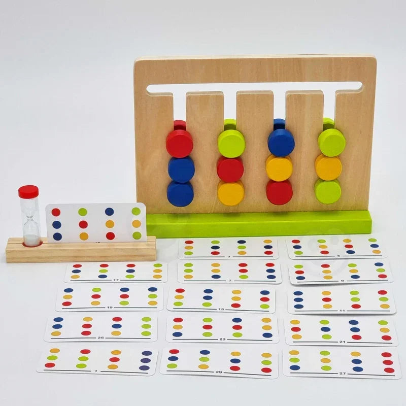 Gra logiczna TOOKY TOY układanka z kolorami 30 wzorów - zabawki-dla-dziewczynki