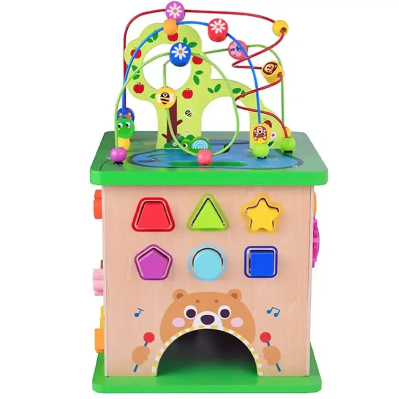 TOOKY TOY Kostka Edukacyjna Sorter Labirynt Przeplatanka Zwierzątka - zabawki-dla-dziewczynki