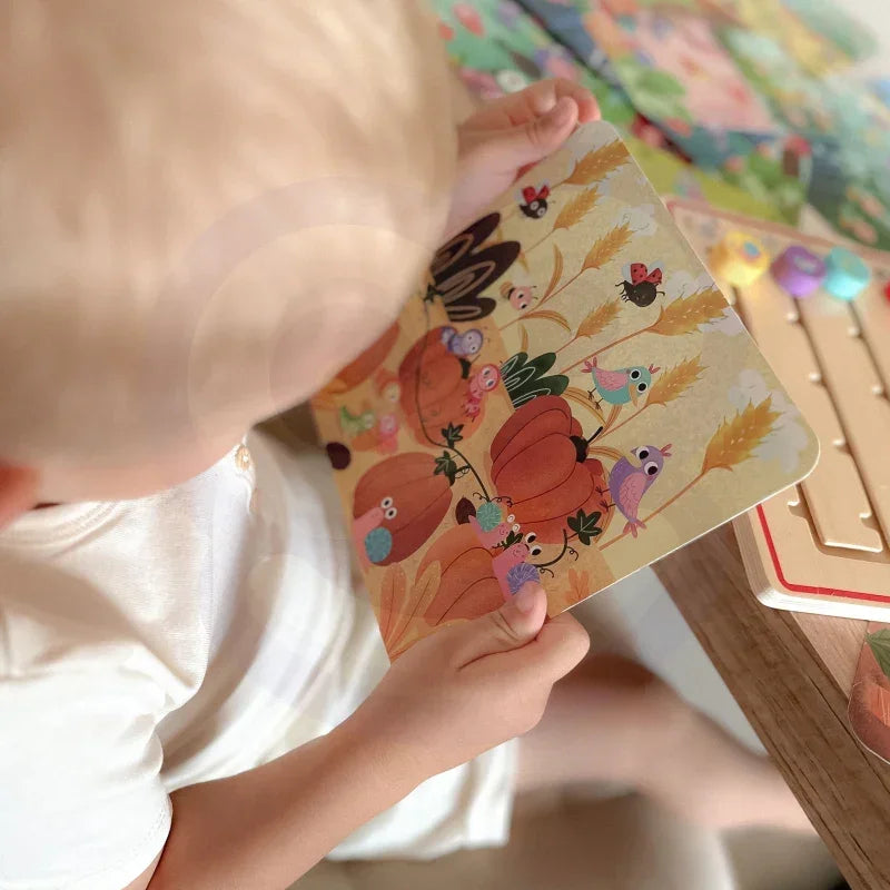 TOOKY TOY gra edukacyjna z drewnianymi zwierzątkami do nauki liczenia - zabawki-dla-dziewczynki