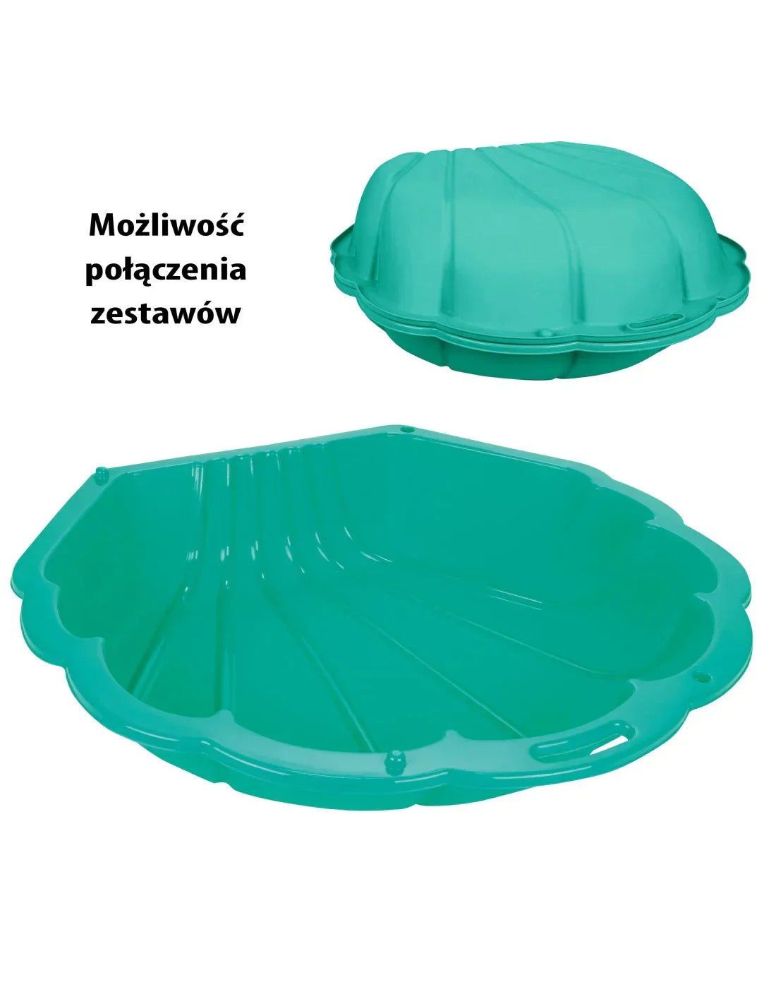 Basen dla dzieci WOOPIE muszelka zielona – piaskownica 3w1