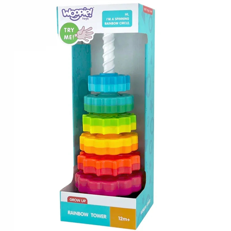 WOOPIE BABY Edukacyjna Piramidka Zakręcona Wieża - zabawki-dla-dziewczynki