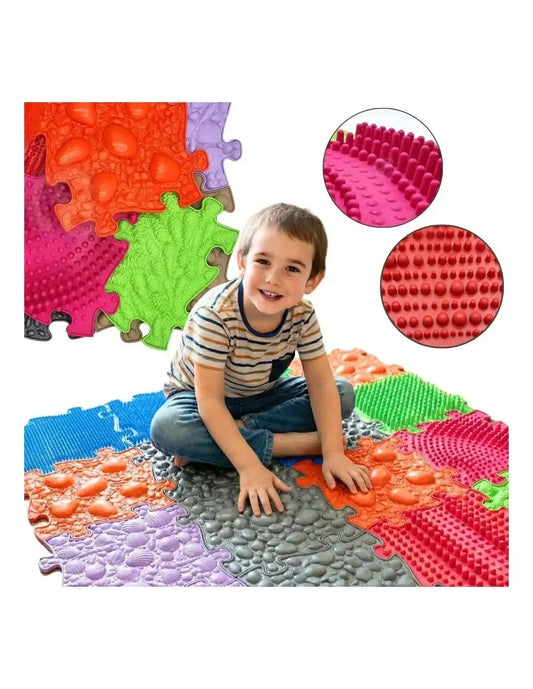 Mata sensoryczna WOOPIE Puzzle z elementami miękkimi i twardymi - zabawki-dla-dziewczynki