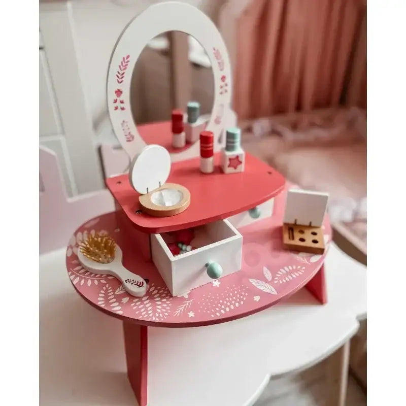 TOOKY TOY Toaletka Drewniana z lustrem - zabawki-dla-dziewczynki
