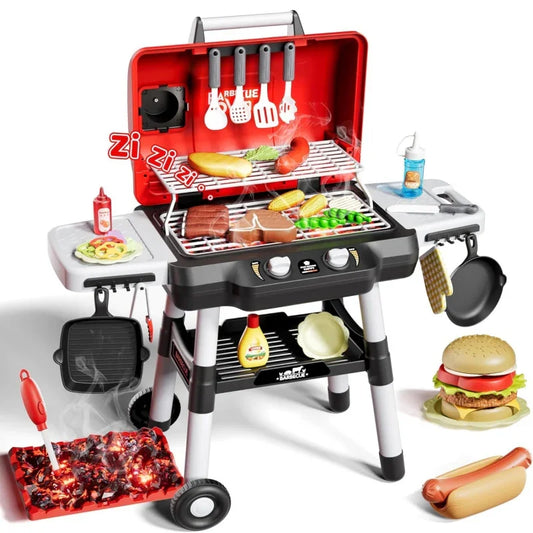 Woopie grill barbecue kuchnia ogrodowa LED zestaw XL 31 el. - zabawki-dla-dziewczynki