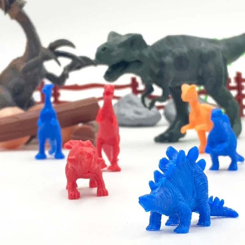 Kolorowe figurki dinozaurów dla dzieci, zabawki edukacyjne rozwijające wyobraźnię
